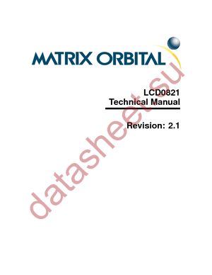 LCD0821-V datasheet  